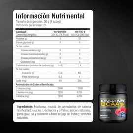 Evolution BCAA'S Aminoácidos en Polvo