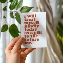 Ritzy Rose Body Positive Affirmation Cards - Motivational Deck of 16 Self Love and Recovery Cards for Women, Giftable Mental Health Mantras for Encouragement and Comfort - 4x6 Cardstock Giftable Deck