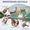 QUARKZMAN Sweatband Set, Sporty Terry Cloth Headband, Wrist Band Set,