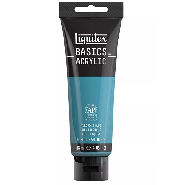Liquitex Basics Acrylics Paint Turquoise Blue 4oz