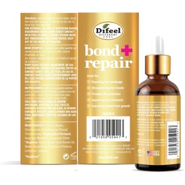Difeel Aceite Milagroso Para El Cabello Bond & Repair 1.65 Oz - Aceite De Tratamiento Restaurador De Enlaces Profundos Para El Cabello, Tratamiento Nutritivo Para Cabello Seco Y Dañado