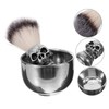 TOVINANNA 1set Male Shaving Brush and Foaming Bowl Kit Shaving