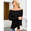 Eniloyal Long Sleeve Women's Off Shoulder Top Batwing Long Sleeve
