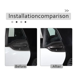 METYOUCAR Car Door Handle Bowl Cover Trim for Benz Smart 453 Fortwo Forfour 2016-2021 Car Accessories Left Hand Drive (Carbon Fiber)