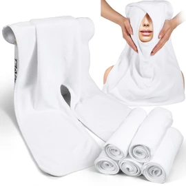 HOFURME 6 Pcs Facial Towels for Estheticians – Microfiber Soft Spa Towel for Skincare, Massage & Professional Use (White)