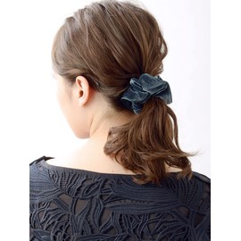 VingTAINE HS-101 Color, Velour, Scrunchie, Hair Elastic Simple, Hair Accessories, Autumn and Winter, green