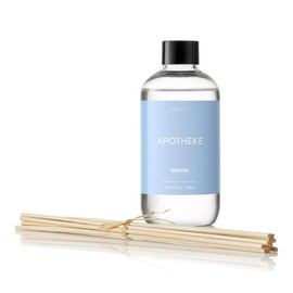 Apotheke Luxury Scented Oil Reed Diffuser Liquid Refill (Canvas) - Premium Home Fragrance Diffuser Refill Set with Sticks