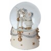 Musical Santa with Silver Tree and Sack Snow Globe Water