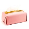 KAIYU Tissue Case, Soft Pack, Compact Size, PU Leather (Pink)