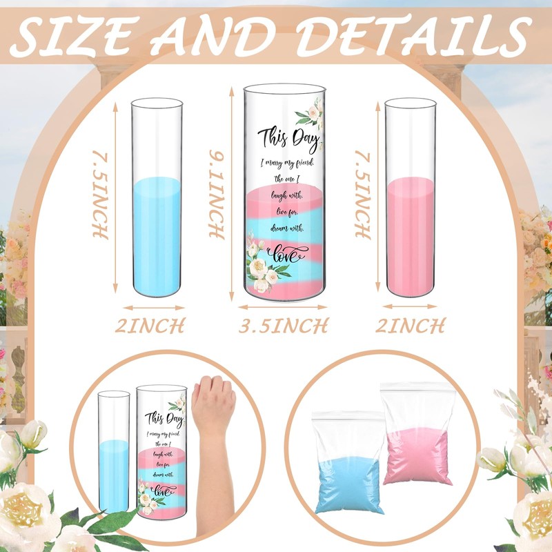 Irenare Unity Sand for Wedding Ceremony Set, Include Vase, Sand,