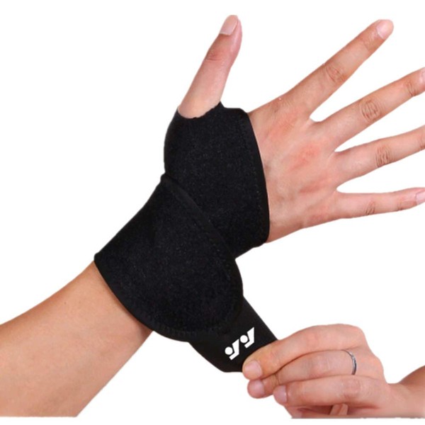 Ovyuzhen Wrist Support Brace Sports Exercise Training Hand Protector Neoprene Wrist Wraps with Thumb Loops -Suitable for Both Right and Left Hands