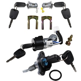 VHEUHZ 3 Sets Ignition Lock and Door Lock Set Lock Cylinder with 8 Keys Compatible with Citroen C1 Peugeot 107 Toyota Aygo 2005-2014 9170.Y8 N0501412 N0502200