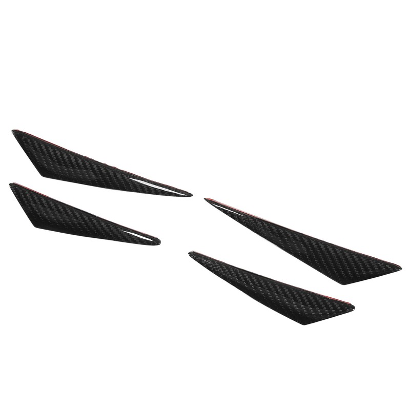 6Pcs Front Bumper Lip Spoiler Anti Collision Carbon Fiber Side
