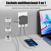 BCVVCCB 2 Pcs Regleta multicontacto Pared USB, Conector Multiple con