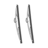 12in/30.48cm Front Windshield Wiper Blades Stainless Steel Polished Silver Universal