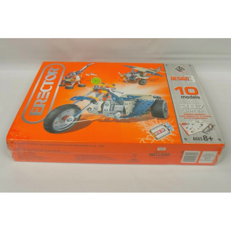 Erector/Meccano 2008 Meccano Erector Set Design 3 287 Piece Motorized