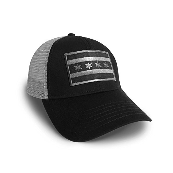 Strange Cargo Chicago Flag Black and Grey Baseball Cap Hat