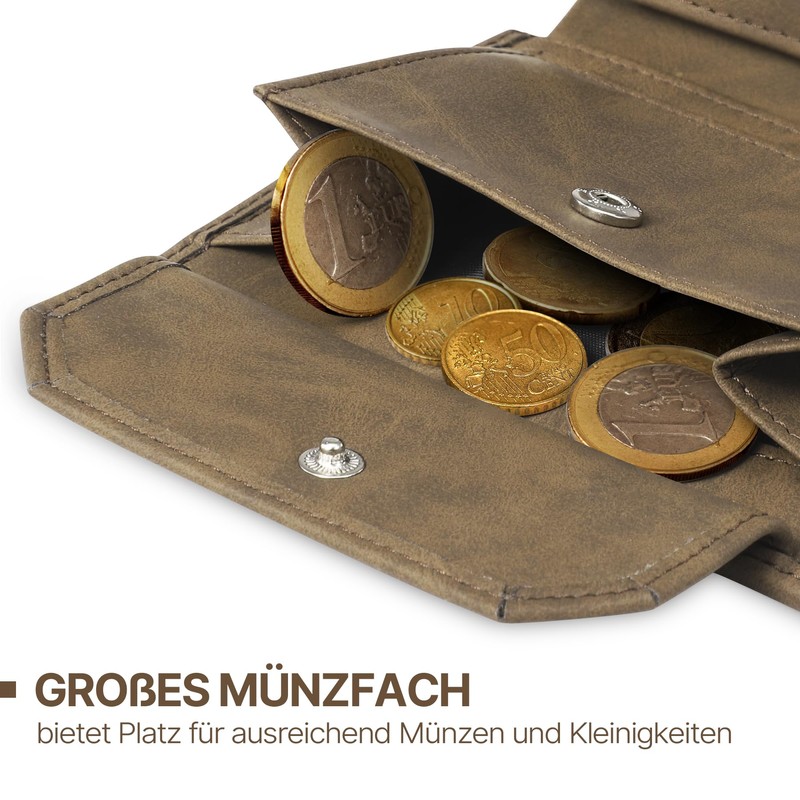 TENBST Men's Wallet with RFID Protection, Wallet with Coin Compartment,