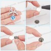 Beebeecraft 1 Box 50pcs Flat Round Charm, Stainless Steel