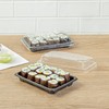 Restaurantware Sushi Containers, Pack Of 100 Plastic Disposable Rectangle Sushi