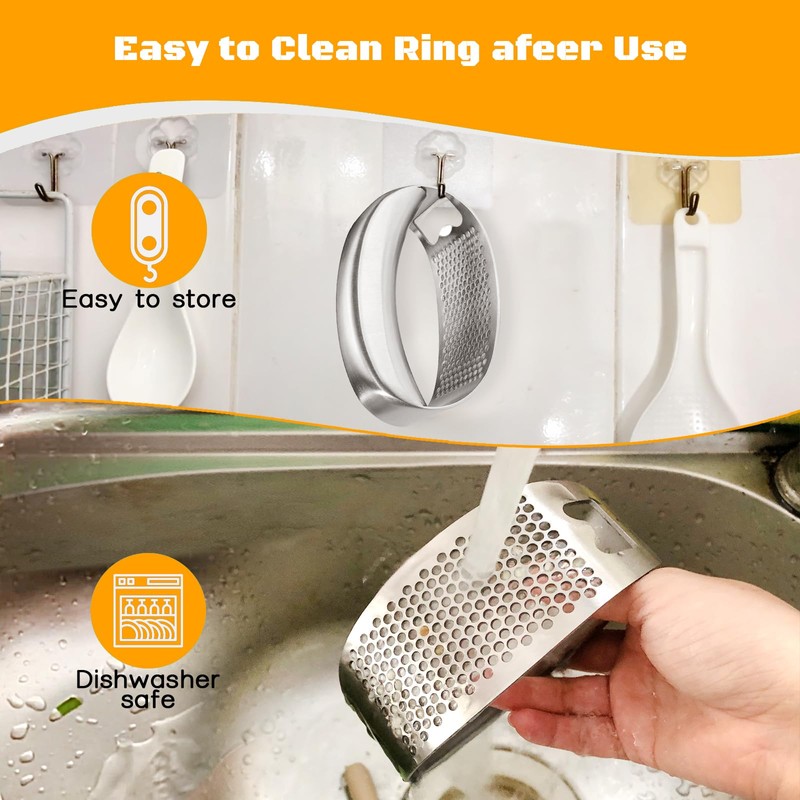 Garlic Press Rocker Heavy Duty Stainless Steel Garlic Mincer Garlic