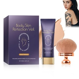 Body Concealer with Applicator - Full Coverage Waterproof Makeup for Tattoo, Scar & Imperfection Cover Up | Long-Lasting, Lightweight Natural Finish
