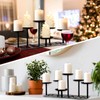 Fireplace Candelabra Candle Holder Matte Black Metal Candleholder with 6