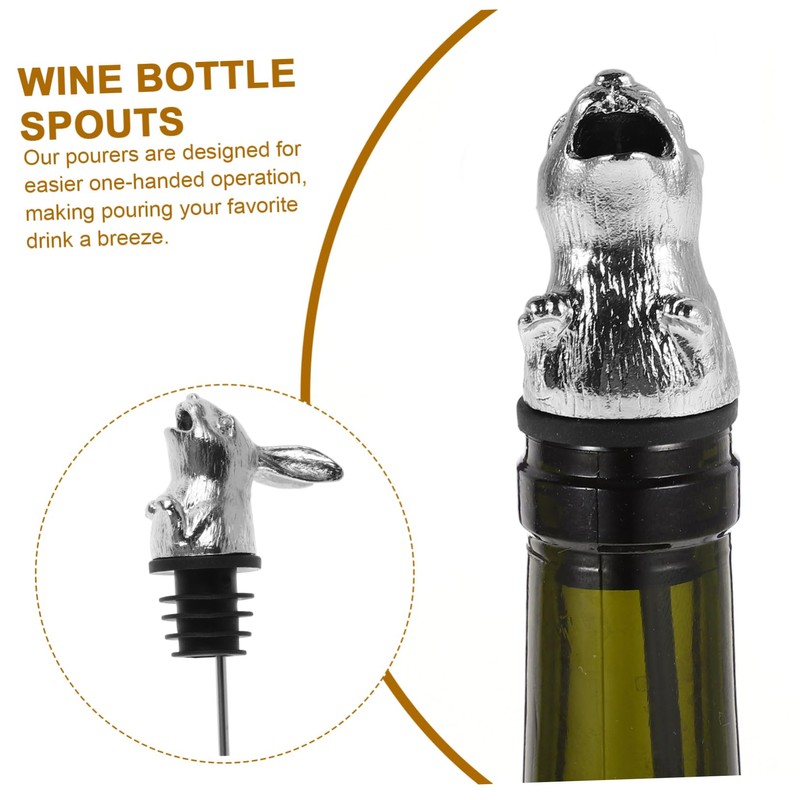 BIUDECO Creative Animal Wine Aerator Rabbit Shape Stainless Steel Wine