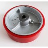 WHEEL 6x2 POLYUR WHEEL ON STEEL CORE, ROLLER BEARING, 1/2" ID, 1200 LB, METAL END CUPS