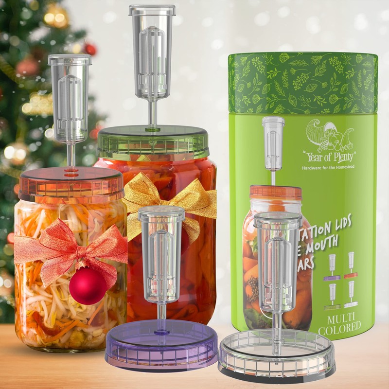 Fermentation Lids | 4-Pack | Multi-Colored | Year of Plenty