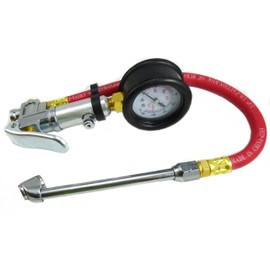 Dynamic Power Dual Foot Chuck Inflator Calibrated - 140 PSI. 100-100kpa in 20kpa. 1-10 bar in 0.2 bar gauge. D-TG-4