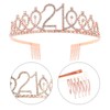 RosewineC 21st Birthday Sash Rhinestone Birthday Crown Women Girls Birthday