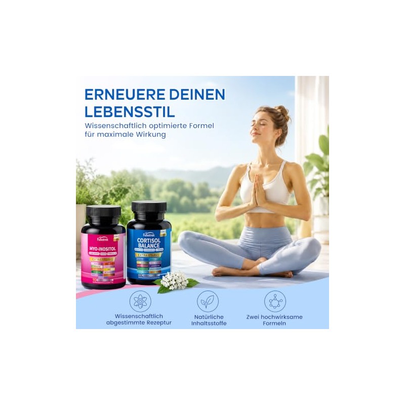 Cortisol Cocktail & Myo-Inositol Capsules for Stress Relief