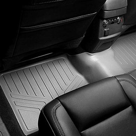 SMARTLINER Custom Fit 2 Row Gray Floor Mat Liner Set Compatible with 2007-2008 Saturn Outlook/GMC Acadia/ 2008 Buick Enclave (Only Fits with Bucket Seats on The 2nd Row)