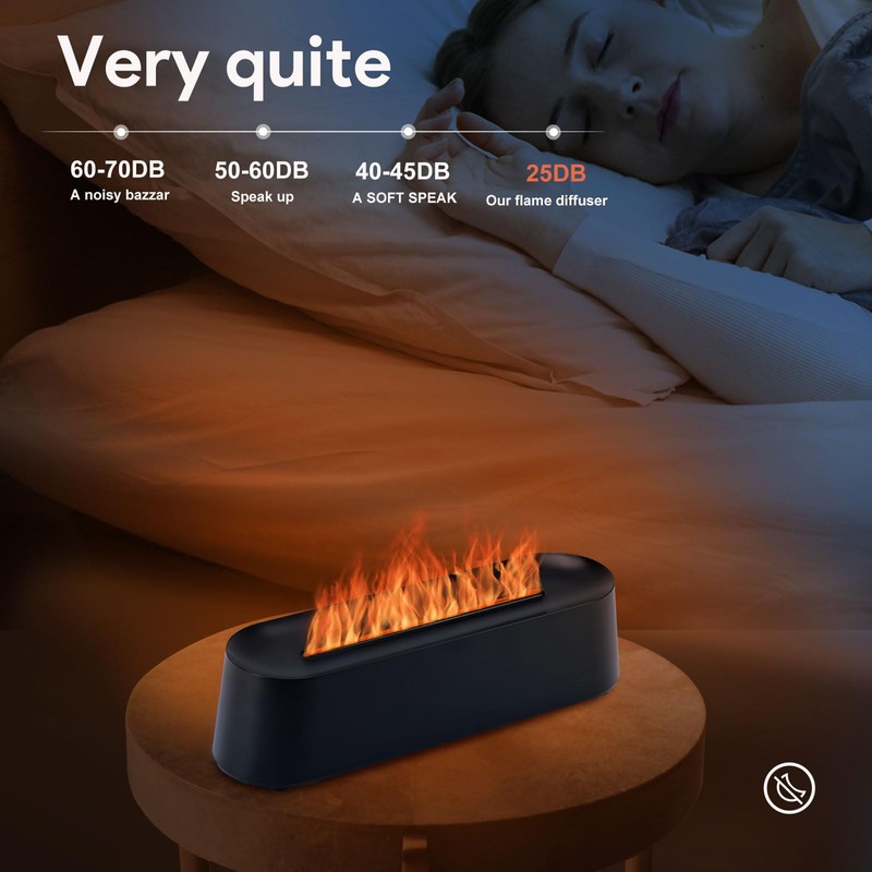 7Color Aroma Diffuser with Remote,Volcano Diffuser for Home Large Room，Flame