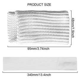 EATBALE 3 Pcs Welding Gloves Heat & Tricks for Tig Heat Shield Heat Resistant/Fiber High Temperature Resistance Anti-Cutting for TIG for MIG Welder(XL, White)