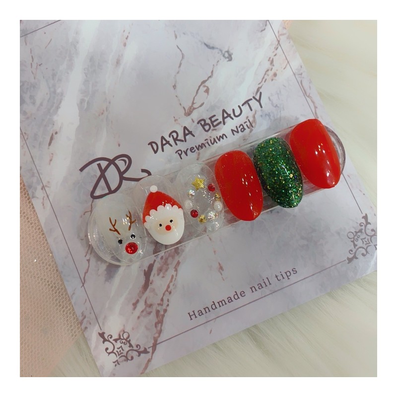 ⭐Next day deliveryChristmas Santa & Rudolph Lisnail / ⭐다음날 발송크리스마스