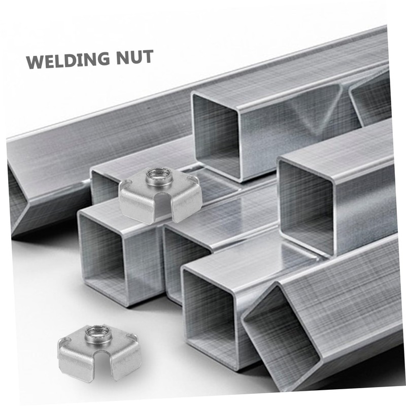 IWOWHERO 50pcs Square Tube Inserts Threaded Nuts for Metal Quick