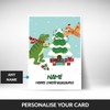 Dinosaur Christmas card for Boy or Girl! Merry Christmasasaurus -