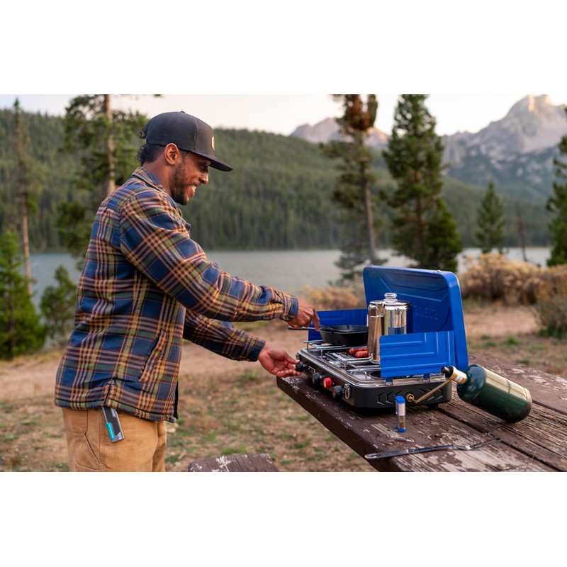 Stansport 2-Burner Propane Stove with Grill (212-600-50)