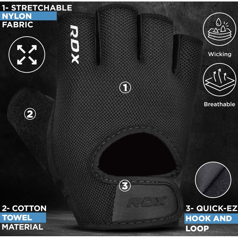 RDX Weight Lifting Gloves for Men Women Breathable Half Finger