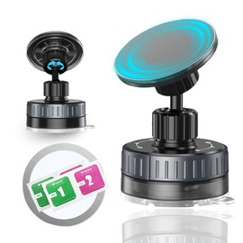 Upgraded Vacuum Magnetic Suction Phone Holder[89+lbs Strongest Suction&20*N55 Magnets], 720° Adjustable Car Phone Mount, Magnetic Phone Stand for i Phone 16/15/14/13/Mag Safe/Mirror/Smooth Surfaces