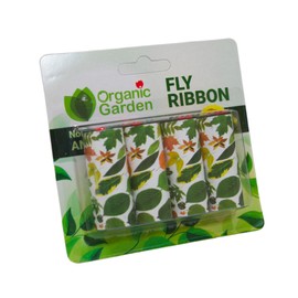 Organic Garden Fruit Fly Ribbon Sticky Traps for Flying Bugs, Insects, Flies, and Mosquitoes, Zero-Poison Indoor and Outdoor Paper, Tacky Surface, Disposable, 4 Pack (3)