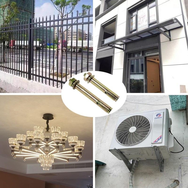 10 PCS M10 Heavy Duty Expansion Bolts,Wall Anchor Bolts (80mm)