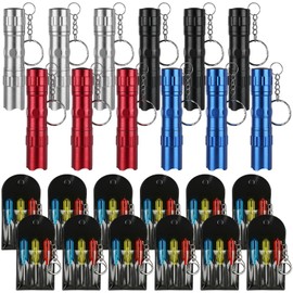 24Pcs Mini Screwdriver Keychain LED Flashlights Keychain Set, Stocking Stuffers for Men Bulk,Employee Coworkers Men Gifts Bulk for Adult Xmas Tool Birthday Party, No Batteries Included