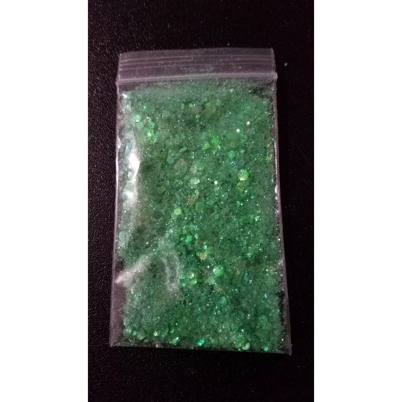 Iridescent Light Green Glitter Mix - Craft - Nail Art