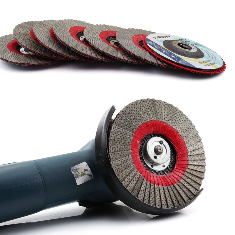 YDROWN 5 Inch Diamond Grinding Electroplated Flap Disc for Glass