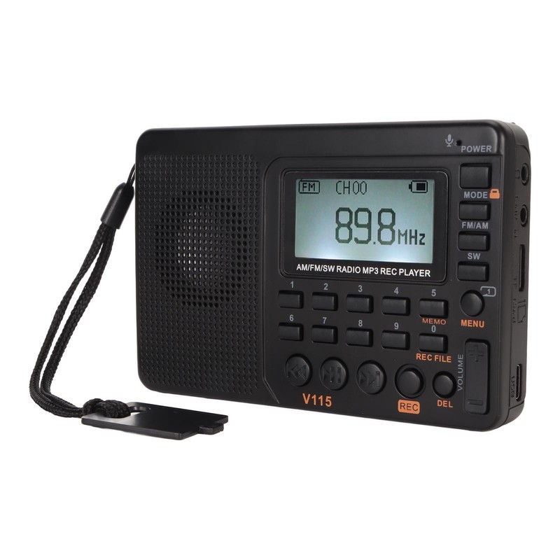 Full Band Recording Radio FM AM MP3 Player LCD Backlight