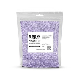 Krazy Sprinkles - Sugar Sands (1LB, 1x Bag) Edible Decorative Sugar for Decorating Cakes, Ice Cream, Cookies, Pastries and Desserts by Bakell (Light Purple)