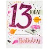 Piccadilly Greetings Traditional Juvenile Birthday Card Age 13 F -